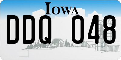 IA license plate DDQ048