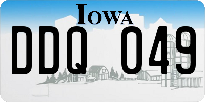 IA license plate DDQ049