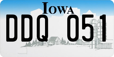 IA license plate DDQ051