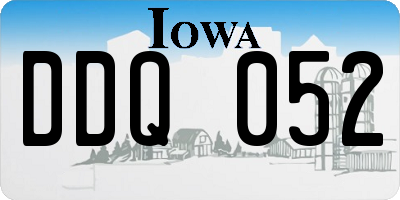 IA license plate DDQ052