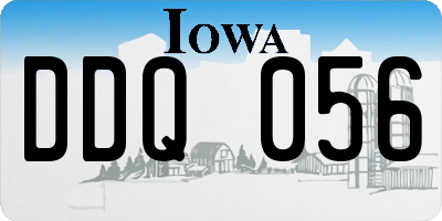 IA license plate DDQ056