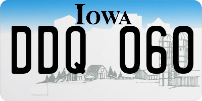 IA license plate DDQ060