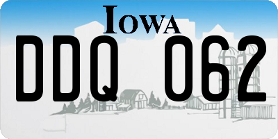 IA license plate DDQ062