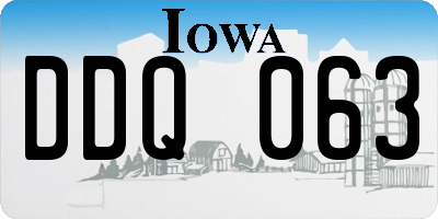 IA license plate DDQ063