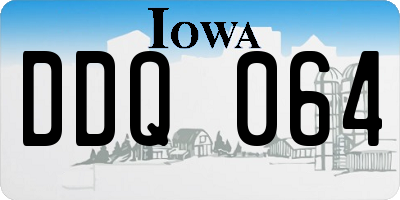 IA license plate DDQ064