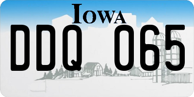 IA license plate DDQ065