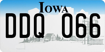 IA license plate DDQ066