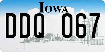IA license plate DDQ067