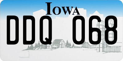 IA license plate DDQ068