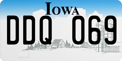IA license plate DDQ069