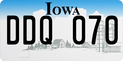 IA license plate DDQ070