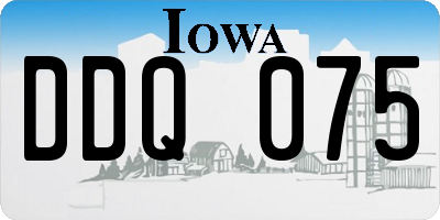 IA license plate DDQ075