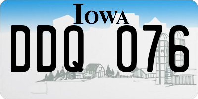 IA license plate DDQ076