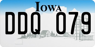 IA license plate DDQ079