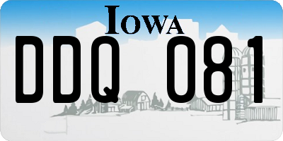IA license plate DDQ081