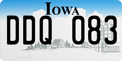 IA license plate DDQ083