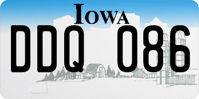 IA license plate DDQ086
