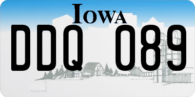 IA license plate DDQ089