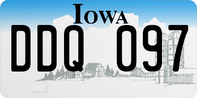 IA license plate DDQ097