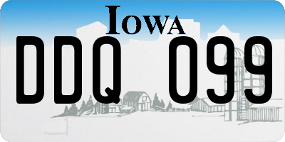 IA license plate DDQ099