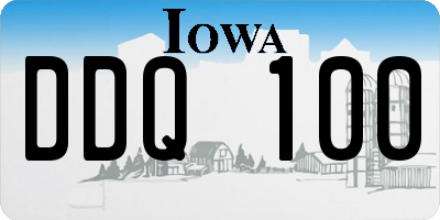 IA license plate DDQ100
