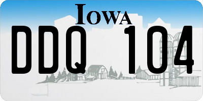 IA license plate DDQ104