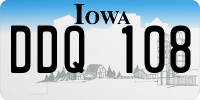 IA license plate DDQ108