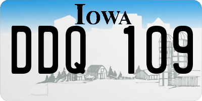 IA license plate DDQ109
