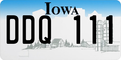 IA license plate DDQ111