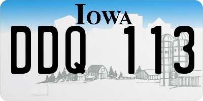 IA license plate DDQ113