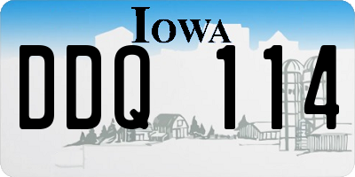 IA license plate DDQ114
