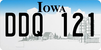 IA license plate DDQ121