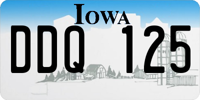 IA license plate DDQ125