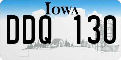 IA license plate DDQ130