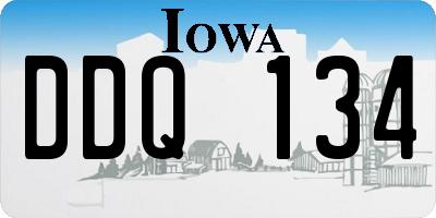 IA license plate DDQ134