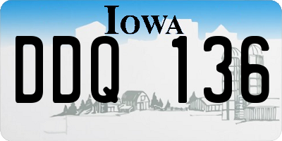 IA license plate DDQ136