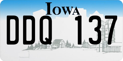 IA license plate DDQ137