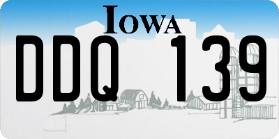 IA license plate DDQ139