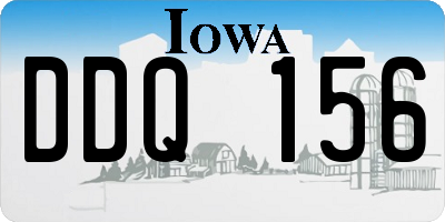 IA license plate DDQ156