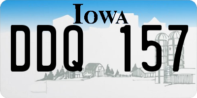 IA license plate DDQ157