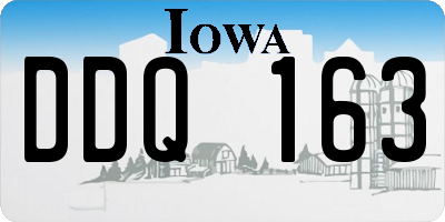 IA license plate DDQ163