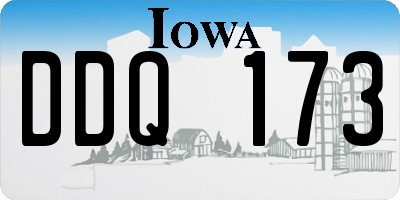 IA license plate DDQ173