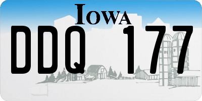 IA license plate DDQ177