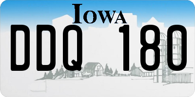 IA license plate DDQ180