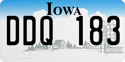 IA license plate DDQ183