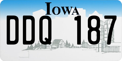 IA license plate DDQ187