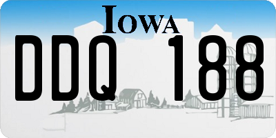 IA license plate DDQ188