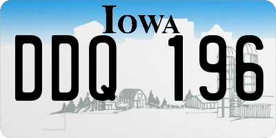 IA license plate DDQ196