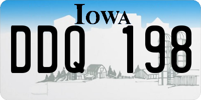 IA license plate DDQ198