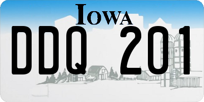 IA license plate DDQ201